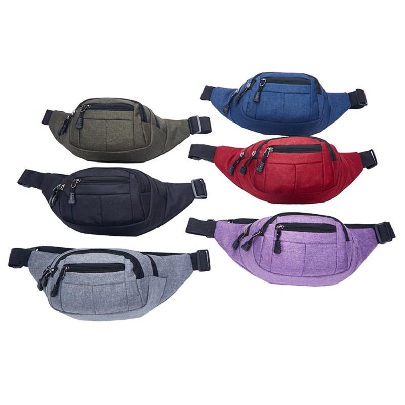 

Men Waist Bag Casual Functional Money Phone Pouch Belt Bag Pouch For Men Canvas Hip Fanny Pack Banana, Black