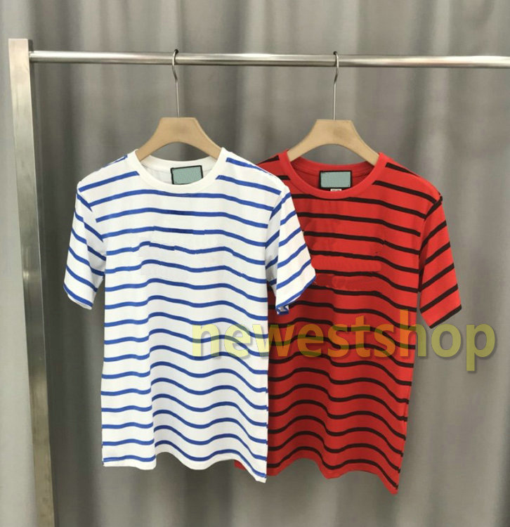 summer Luxury Designer Cartoon tshirts Mens classical letter print Tshirt Fashion stripe printing T-shirts unsex Casual tee