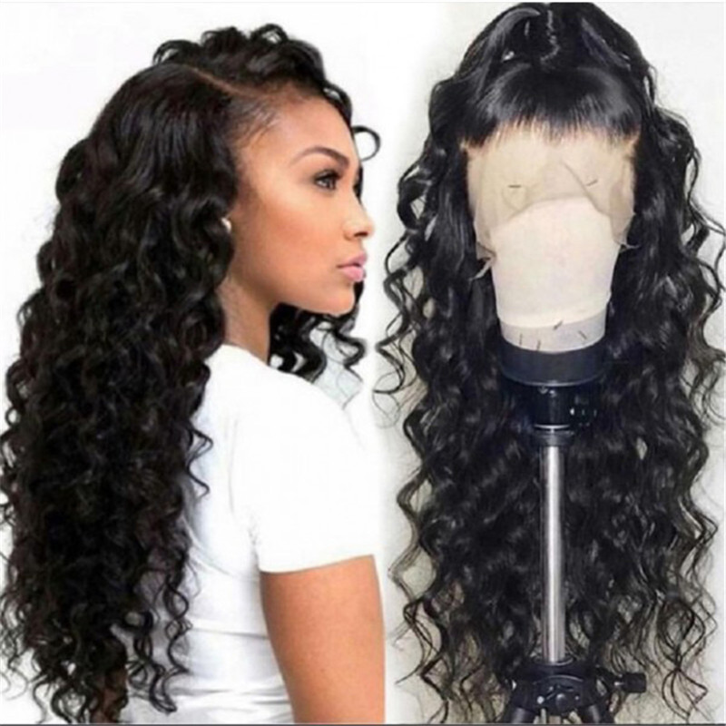 

13*6 Front Lace Wig Water Wave Baby Hair Brazilian Remy Hair Wigs Pre-Plucked Natural Human Hai, 13x4 lace front wig