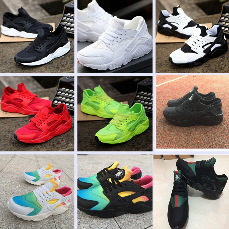 rainbow huaraches black