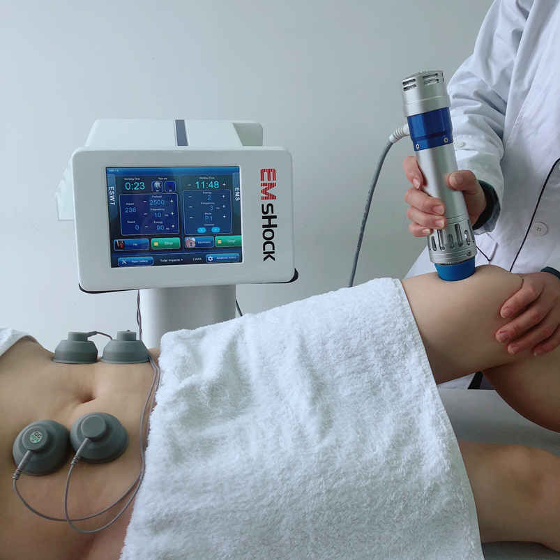 Shockwave Therapy dispositif Combiner EMS vide Thérapie machine pour le corps Soulagement de la douleur ED traitement avec le certificat de
