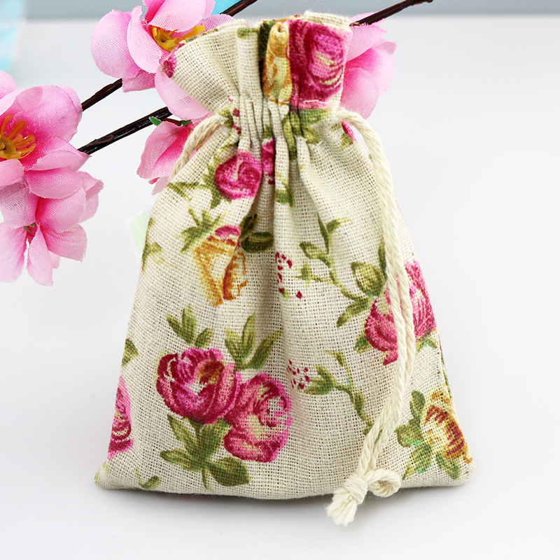 

New 50PCS Linen Jute Drawstring Gift Bags Sacks Party Favors 10 * 14cm Packaging Bag Wedding party Gift Bags Supplies bag
