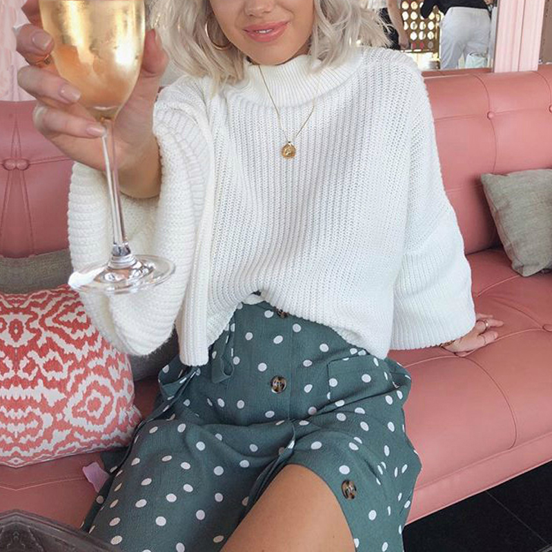 

Hirsionsan Lantern Sleeve Sweater Women 2020 New Soft Loose Autumn Winter Knnited Sweaters Elegant Ladies Crop Pullovers Tops, Beige