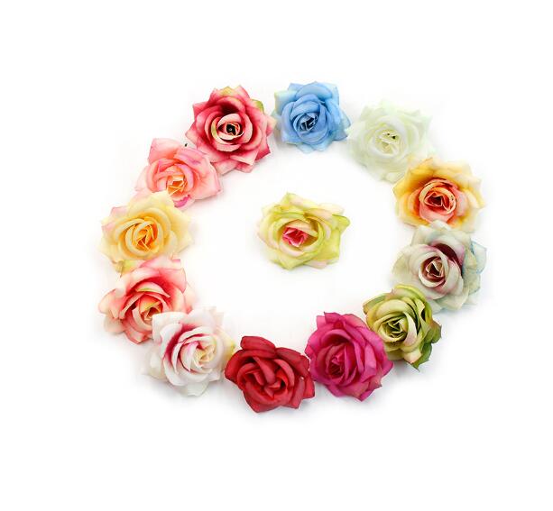 Simulated Rose Decorative Flowers European-style retro-coloured imitation bride bridegroom breast sister wrist flower-image-473156264