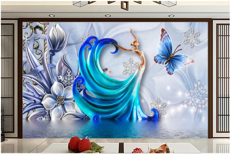 

3d photo wallpaper custom mural Exquisite ornate angel tv background Home decor living room 3d wall murals wallpaper for walls 3 d, Non-woven wallpaper