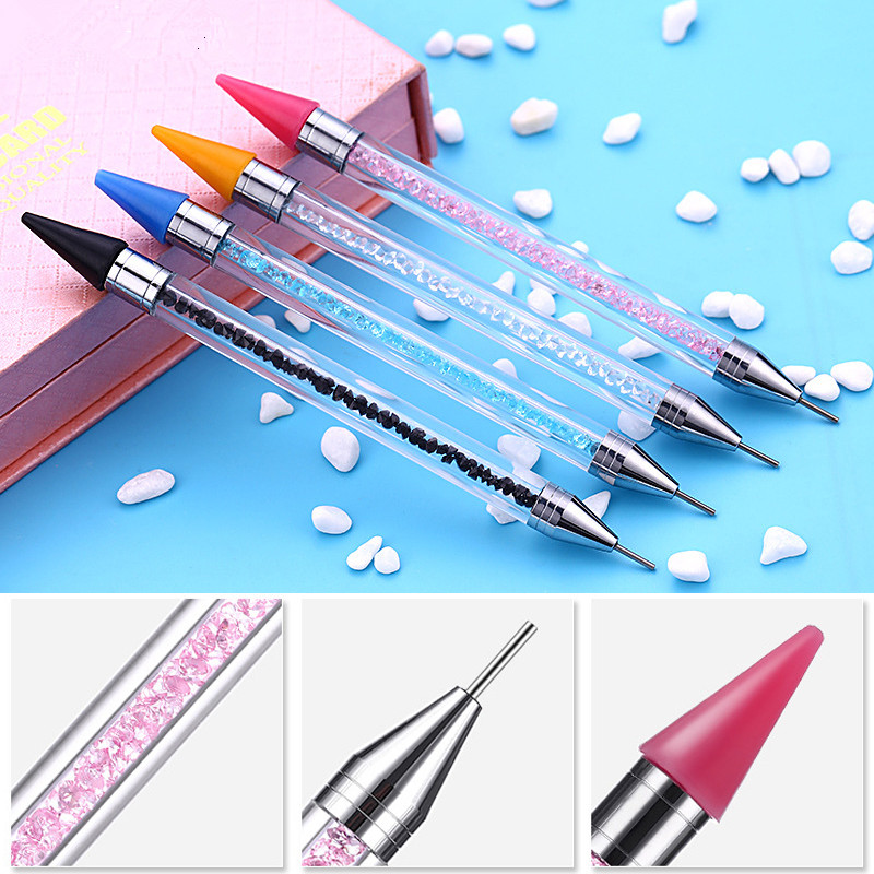 

4 Colors DIY Diamond Painting Pen Tool Accessories Rhinestones Pictures Double Head Diamond Embroidery Point Drill Pen Gift