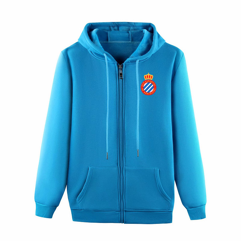 

espanyol Soccer jackets Soccer Jerseys Sports training jacket Fashion Leisure Hooded jackets Long sleeve Football jackets Fans Tops, Black