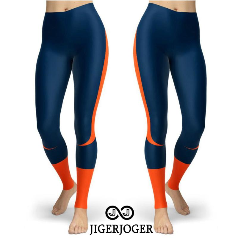 

JIGERJOGER Baseball leggings Football Team Leggings men petrol blue leggins club workout pant yoga sports wear for women gym