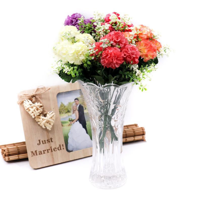 

1 Bouquet 5 heads Artificial Flower Hydrangea Silk Fake Flower For Baby Shower Valentine's Day Wedding Festival Party Home Decor, Pink