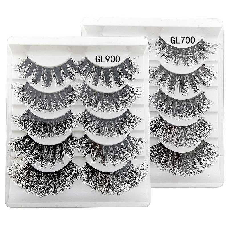 

3D false eyelashes 5 pairs of natural soft three-dimensional thick eye lashes eyelash extension