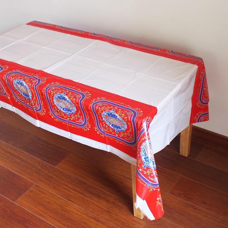 

Ramadan Decor Table Cover 108*180cm Disposable Plastic Tablecloth Waterproof Table Cloth For Moslem Islamism Decoration BC BH1408, 8 colors