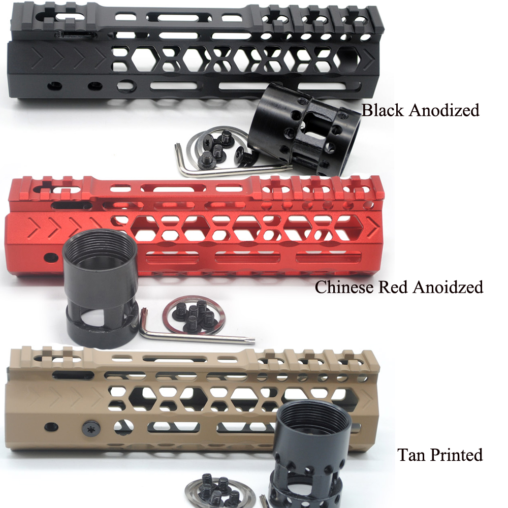 

Unique Design Ultralight 7'' inch M-lok Handguard Rail Free Float Picatinny Mount System _Black/Red/Tan Color, Customize