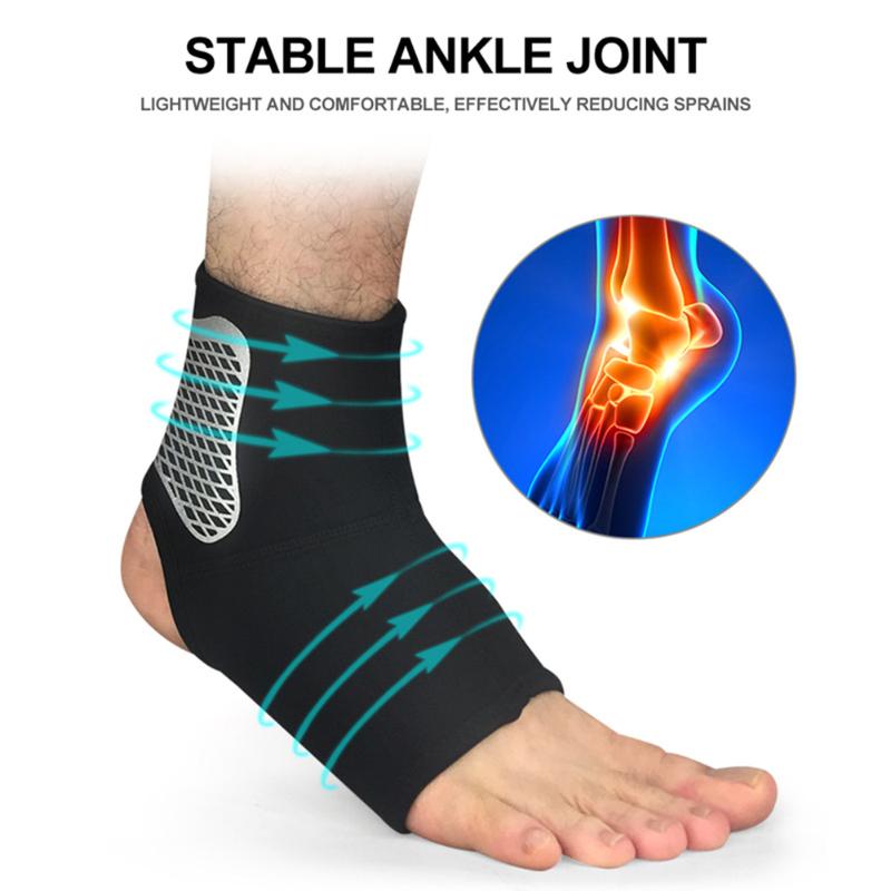

Super Soft Ankle Support Protection Gym Running Protection Foot Bandage Elastic Ankle Brace Guard Sport Fitness Support, Black