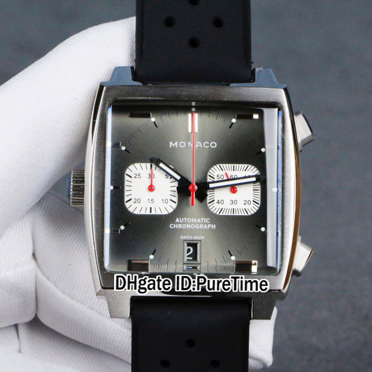 

New Puretime McQueen Limited Z34b2 CAW211 Quartz Chronograph Mens Watch Steel Case White White Series Subdial Orange Rubber Steve Dial Fpjk, Slivery;brown