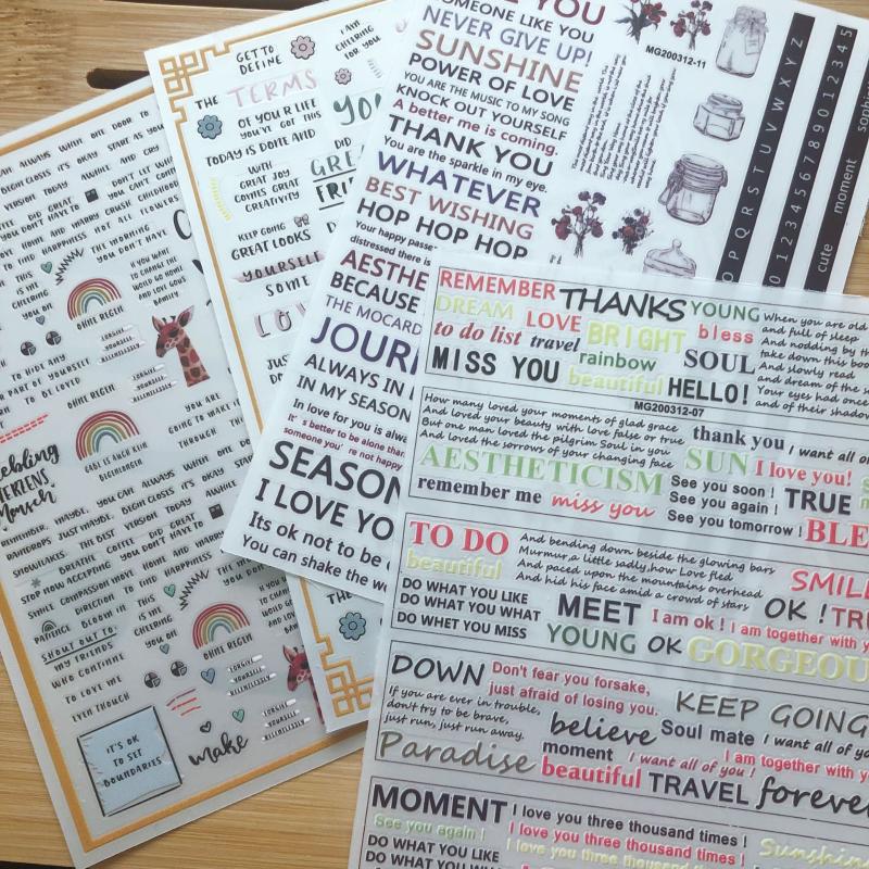 

Newest MGM0312-11 lettering design 3d nail sticker art template back glue nail decals DIY decorations for accessory, 67 black