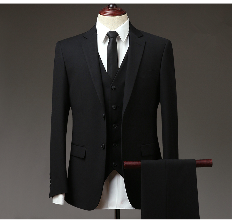 

Handsome Groomsmen Notch Lapel Groom Tuxedos Mens Wedding Dress Man Jacket Blazer Prom Dinner 3 Piece Suit(Jacket+Pants+Tie+Vest) A32, Same as image