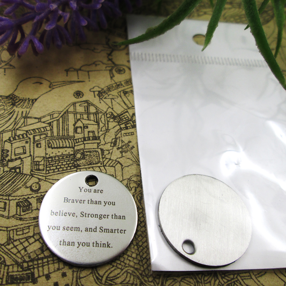 

40pcs--"you are Braver than you believe"stainless steel charms more style for choosing DIY Charms pendants for necklace