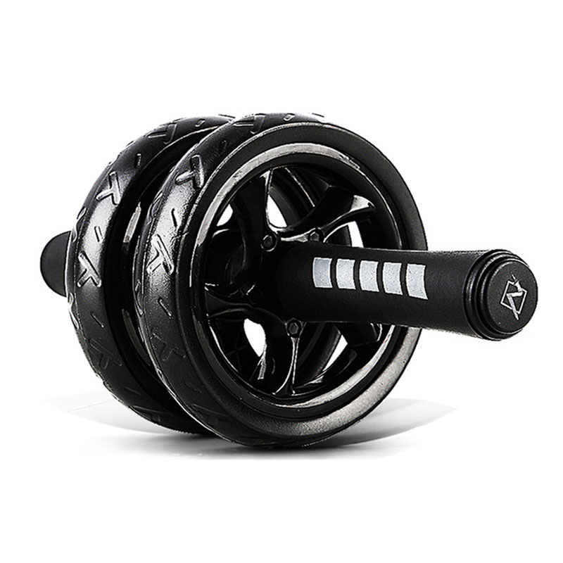 

Double Wheel Abdominal Wheel ab Roller Press Roller Exercise abs Trainer Abdominal Muscle Trainer Sport at home gym Equipment, Black