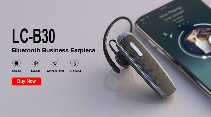 Black Blue Tooth Earphone Headphone LC-B30 Wireless Headset Earphone Earbuds Hands Free for Phone Computer