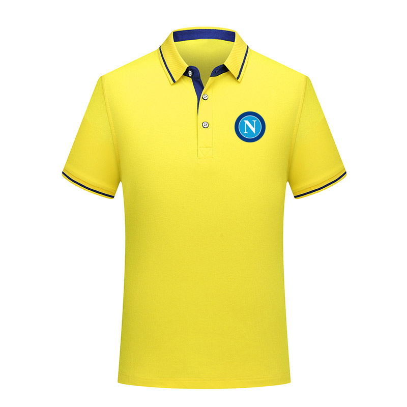 

SSC Napoli Polo Shirt Summer Mens Business Casual Tops Men's sports Run Short Sleeve Polo Shirt training Polos Men's Polos, White;black