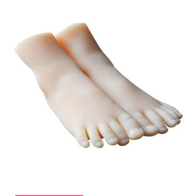 

20 yard simulation foot mannequin full glue girl real life Jewelry inverted foot control silk stockings acupuncture doll 2pc/lot D074