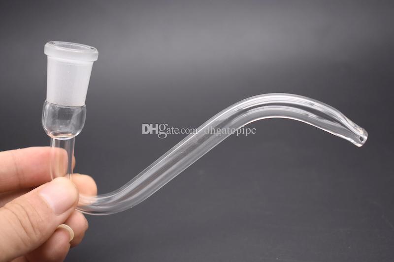 

high quality Glass J-Hook Adapter 14mm 18mm Joint adapter for Glass Water Bongs Ash Catcher free shipping