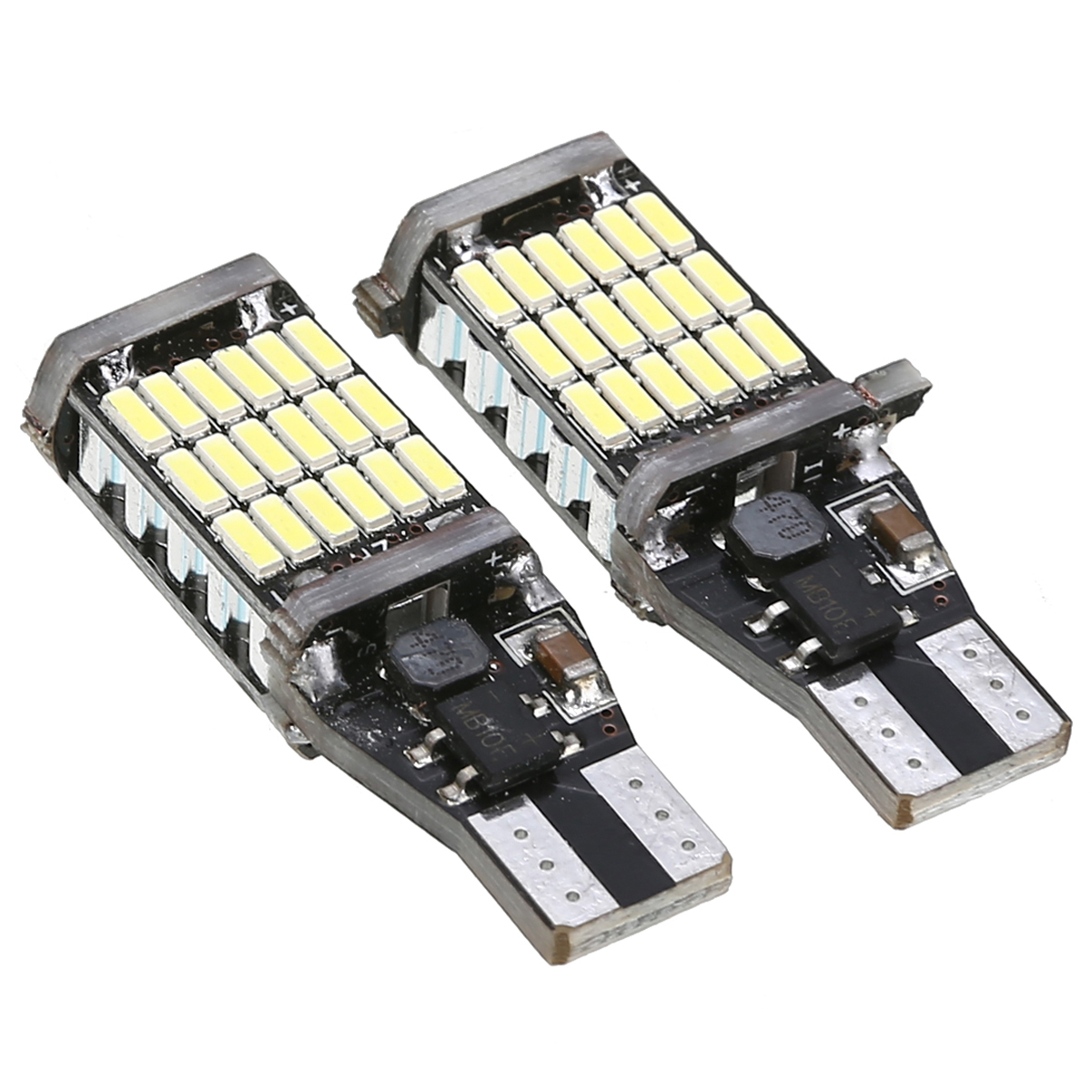 10pcs T15 T16 W16W LED RETOUR AMBOURBE 920 921 912 CANBUS 4014 45SMD Highlight LED Backup Parking Lamp Bulbes DC12V