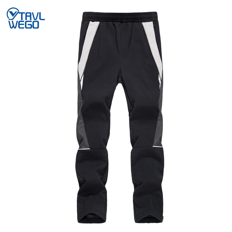

TRVLWEGO Motorcycle Pants Men Fleece Reflective Trousers Keep Warm Thermal Elastic Pants Hiking Running Outdoor Bikeing, Black