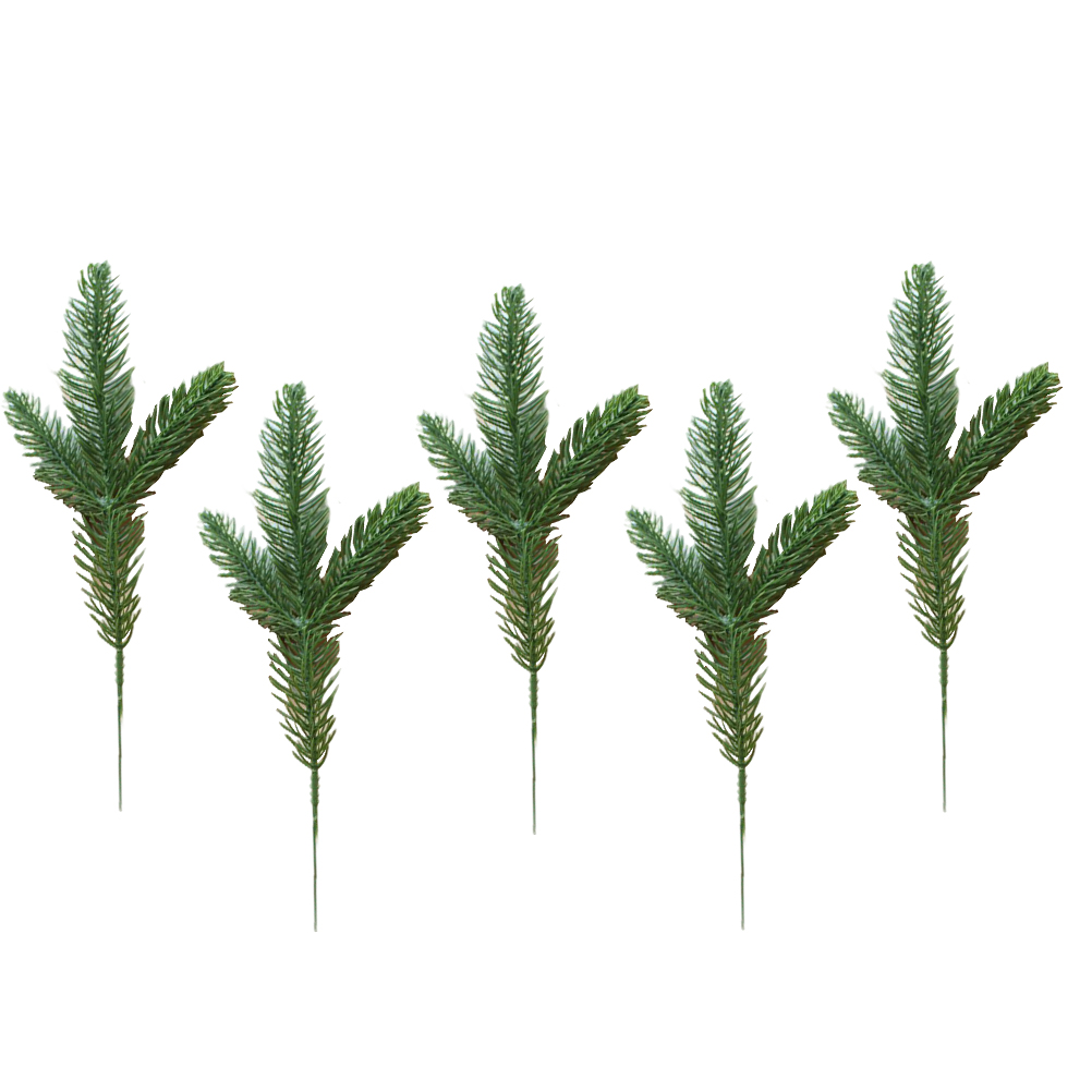 

5PCS Stimulation Pine Greenery Stems for Christmas Xmas DIY Craft, As pic