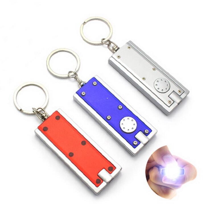 

200pcs LED Camping Keyring Flash Light Torch Keychain Lamp Key Chain outdoor LED key chain flashlight promotional creative free shipping