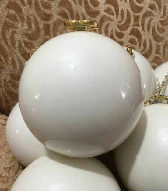 

New Elegant white pearl ball handbag Luxury VIP gift bag Designer Shoulder Bag Fashion women's Clutch Wallet Mini Evening bag SIZE 15*15CM, Ivory