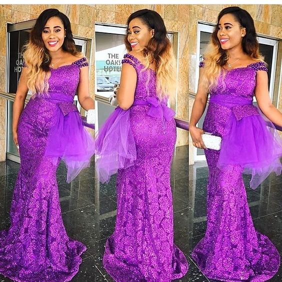 

Aso Ebi Purple Formal Evening Dresses Long Mermaid Appliques Sweetheart Off The Shoulder African Pagerant Event Prom Gowns, Dark navy
