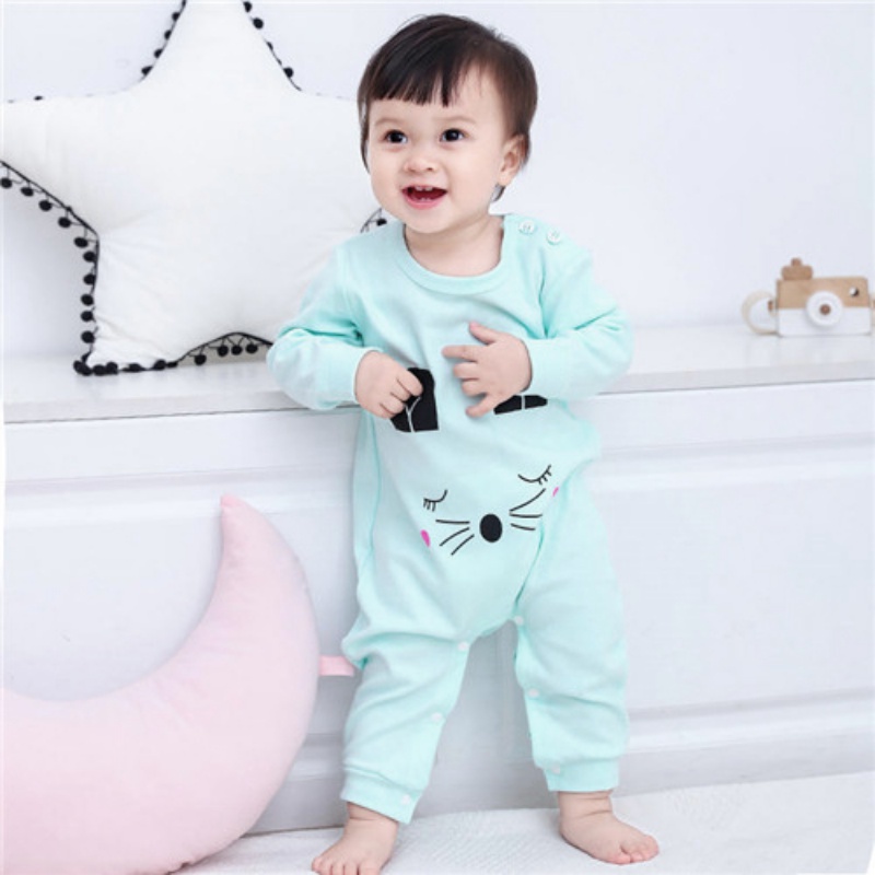 

Autumn Infant Bodysuit Girls Boys Long Sleeve Cartoon Pattern Rompers Jumpsuit Kids Outfits