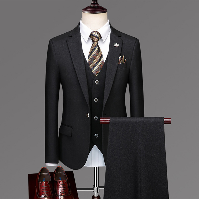 

2020 Men's Suit Leisure Business Formal Suit Korean Slim Professional Custom Bridegroom Best Man Group Wedding Dress, Gray