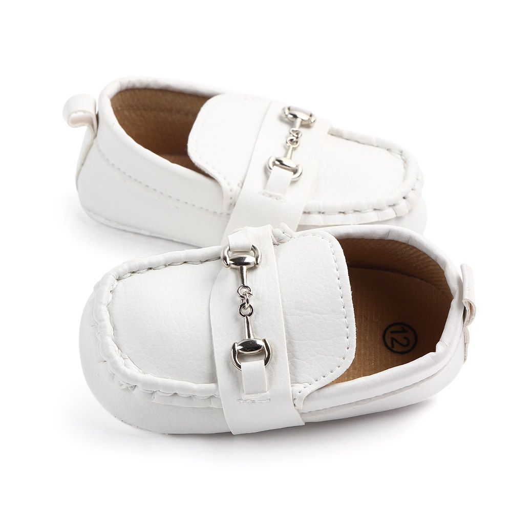 

baby shoes Leather Moccasin infant footwears black shoes for New born leather baby boy shoes for 0 -1year, White