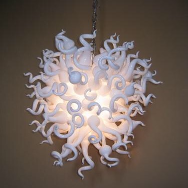

Pendant Lamps Italy Design Round Glass Balls Chandeliers Indoor Lighting LED Light Source White or Red Color Modern Hanging Lamp Chandelier