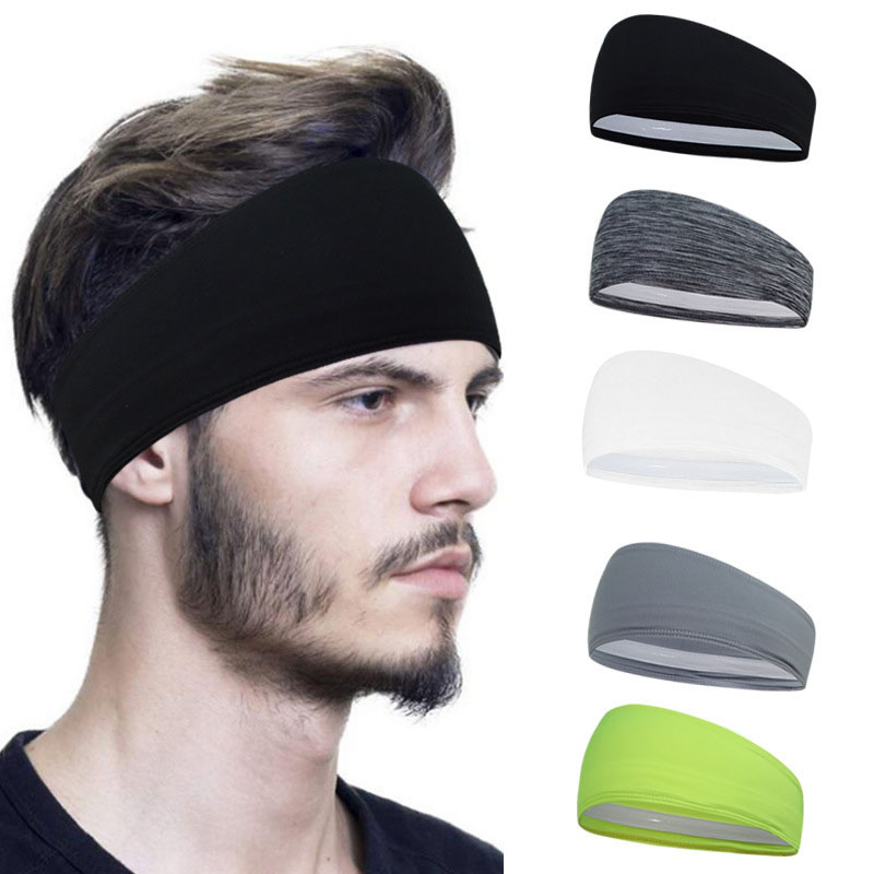 

Men's and women's hair hoop yoga headband sweat-absorbent riding sports protective gear fitness running antiperspirant headband, White