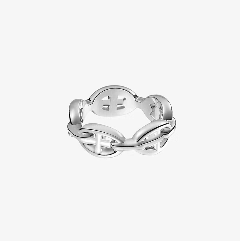 

Fashion stainless steel jewelry nail 18k gold engagement rings for women luxury designer wedding ring h lady and girls gift