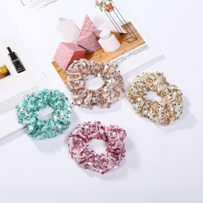 

Ladies Sequins Elastic Elastic Hair Band Work Ponytail Hair Band Hair Accessories Beauty Tool For Free Shipping