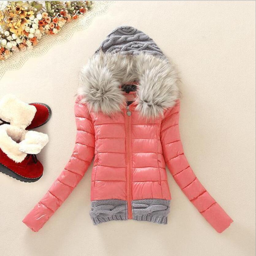 

Suit-dress Cotton-padded Clothes Heavy Down Cotton Wool Hat Loose Woman Jacket Winter Coat Women, Black