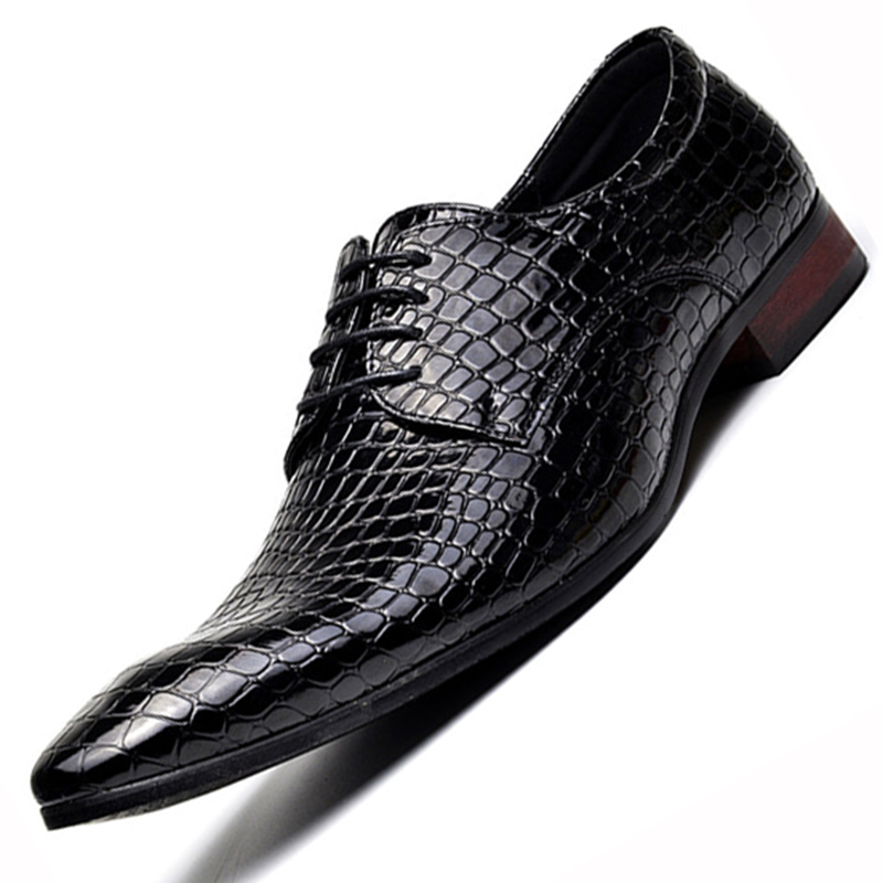Mens Pointy Dress Shoes Pu Leather Oxfords Formal Shoes Business Wedding Shoes For Male Spring 46 47