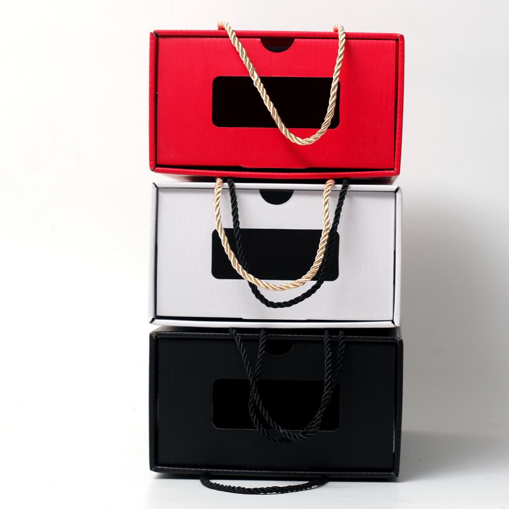 

Spot Corrugated Paper Shoe Box Package Folding Custom Window Opening Transparent Storage Drawer Shoe Box Color Packaging Carton