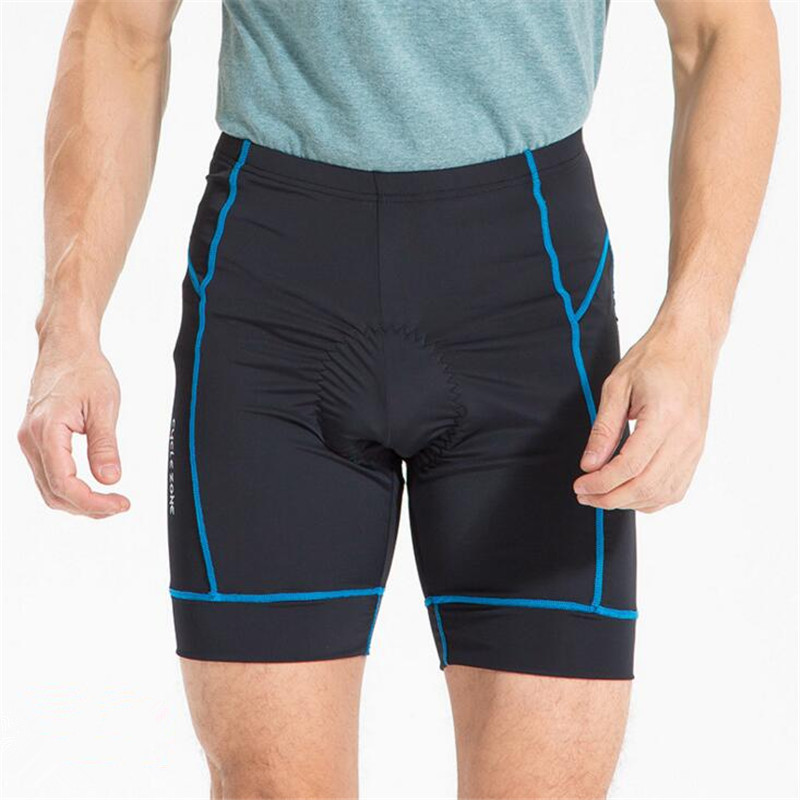 

Quick Dry 4D GEL Padded Cycling Shorts Men Shockproof High Elastic MTB Road Reflective Bermuda Ciclismo Plus Size Bike Shorts, H005 blue
