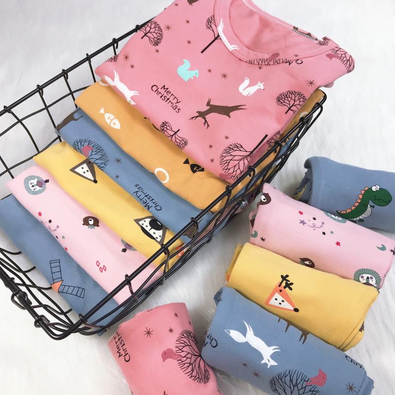 

Kids Pajamas Clothing Set Boys Girls Cartoon Print Toddler PJS Summer Long Sleeve and pants Sets Children Homewear Sleepwear, Pattern 2