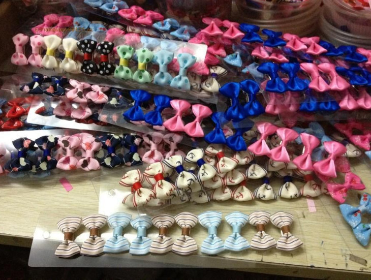 

Handmade Designer Dogs accessories pet Dog Bows Dog Grooming Hair Bows Doggie Boutiqu, Randomly styles