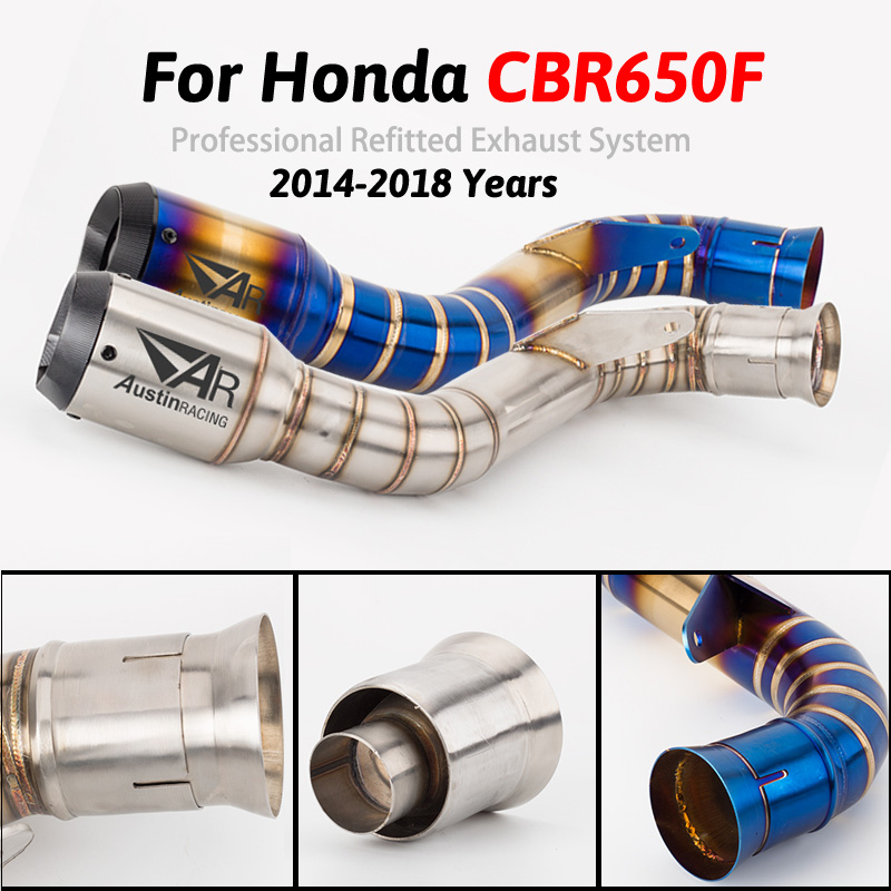 

For CBR1000RR 2017 2018 2019 CBR1000RR CBR 1000RR Escape Slip on Motorcycle FOR AustinRACING Exhaust And Link Pipe System
