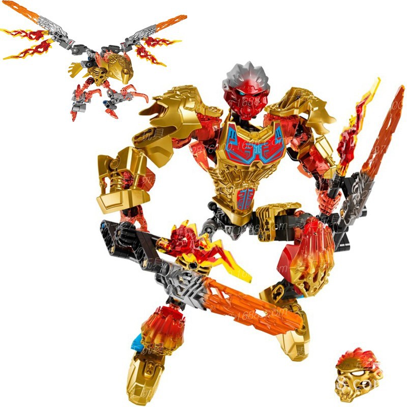 

XSX 612-4 ksz BIONICLE Tahu and Ikir Biochemist tiger and Iker. Children's assembled building blocks doll toys. Children's gifts