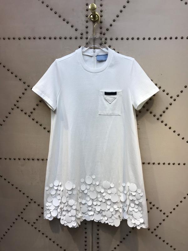 

Italy Quality Milano Fashion Summer Runway 100% Cotton Ready to wear collection Dress, White cotton