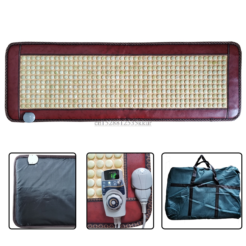 

Electric Heated Jade Germanium Stone Massage Mattress Natural Jade bed Tourmaline Stones Sofa Pad Infrared Heating Mat 220V-110v