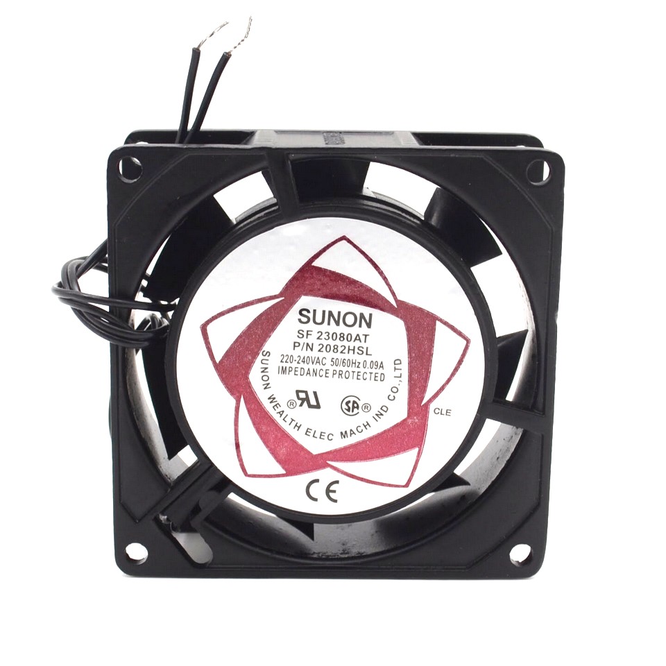 80 mm AC220V Ventilateur De Refroidissement Électrique cabinet d/'échappement 2 fils 8025 80*25mm